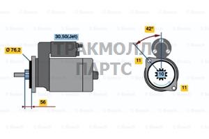 СТАРТЕР  12V 1.8KW - 0986016310