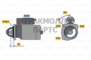 СТАРТЕР  12V 1.4KW - 0986016411