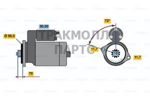 СТАРТЕР  12V 1KW - 0986016511