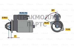 СТАРТЕР  12V 1.4KW - 0986016560