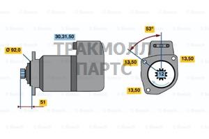 СТАРТЕР  24V 6.6KW - 0986017050