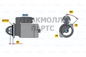 СТАРТЕР  12V 1.2KW - 0986019081