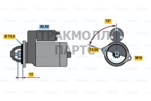 СТАРТЕР  12V 1.1KW - 0986019370