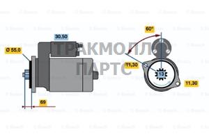 СТАРТЕР  12V 1KW - 0986020621