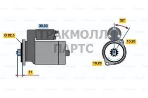 СТАРТЕР  12V 1.4KW - 0986020681