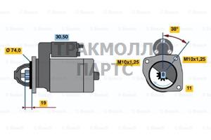 СТАРТЕР  12V 1KW - 0986020731