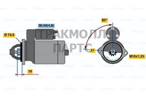 СТАРТЕР  12V 1.1KW - 0986021060