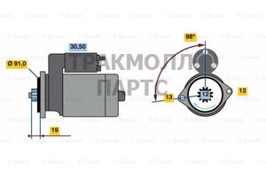 СТАРТЕР  24V 4.5KW - 0986023840