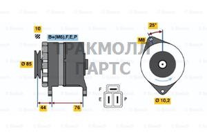 ГЕНЕРАТОР BOSCH - 0986036981