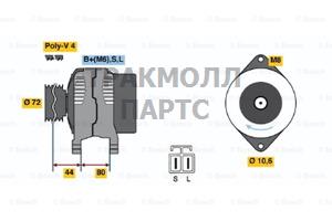 ГЕНЕРАТОР BOSCH - 0986037061