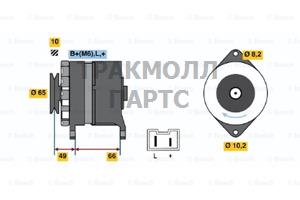 ГЕНЕРАТОР  14V 70A - 0986037281