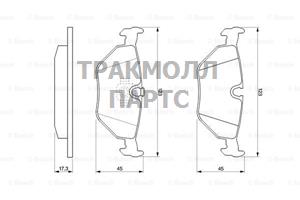 КОЛОДКИ ТОРМОЗНЫЕ BOSCH - 0986424459