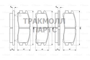 КОМПЛЕКТ ТОРМОЗНЫХ КОЛОДОК - 0986424467