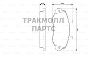 Комплект тормозных колодок дисковый тормоз - 0986424480