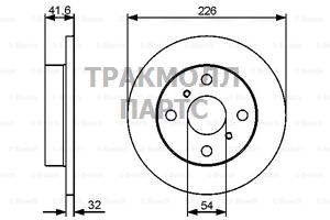 ТОРМОЗНОЙ ДИСК ПЕРЕДНИЙ BOSCH - 0986479441