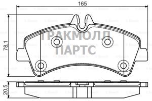 КОЛОДКИ ТОРМОЗНЫЕ - 0986495099