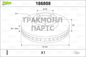 ДИСК ТОРМОЗНОЙ - 186808