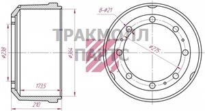 Барабан тормозной - M1900072