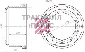 Барабан тормозной - M1900079