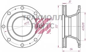 Диск тормозной Iveco - M2000103