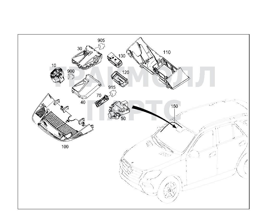 Схема Mercedes A0009050338 двигатель ML 350 CDI 4MATIC BlueEFFICIENCY  166.023