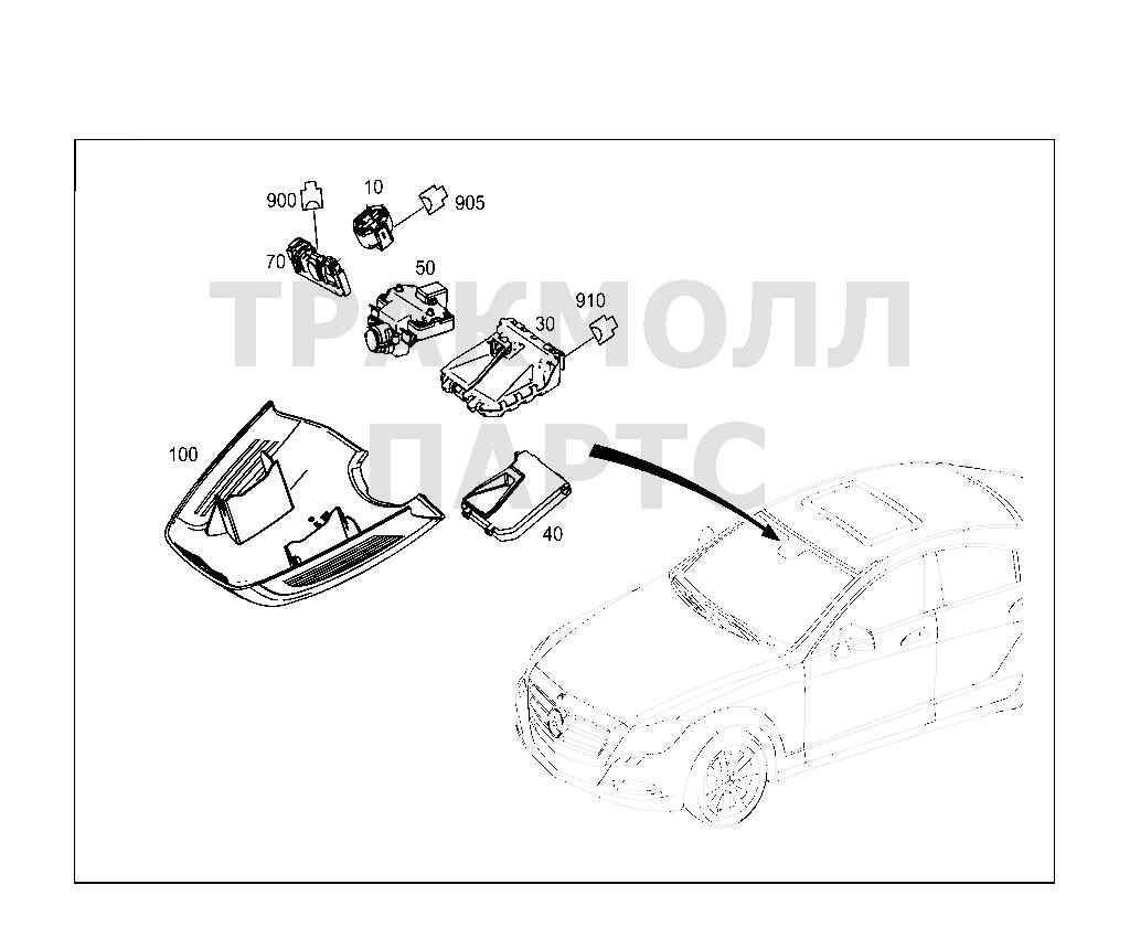 Схема Mercedes A0009050338 двигатель CLS 63 AMG 4MATIC 218.392