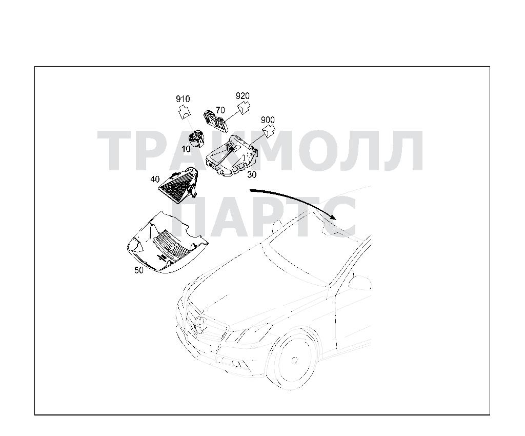 Схема Mercedes A0009050338 двигатель E 250 BLUE EFFICIENCY 207.336