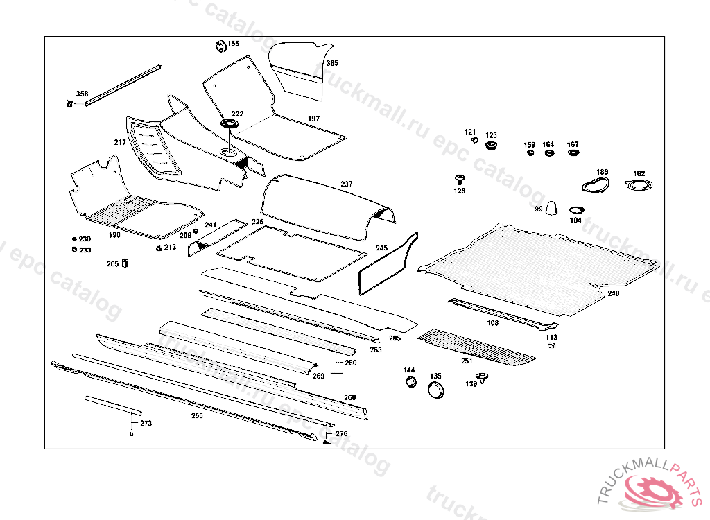 Схема Mercedes A1116865345 двигатель 280 SE/C 3.5 111.026