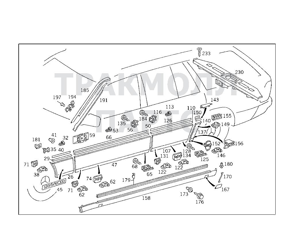 W124 плафон схема