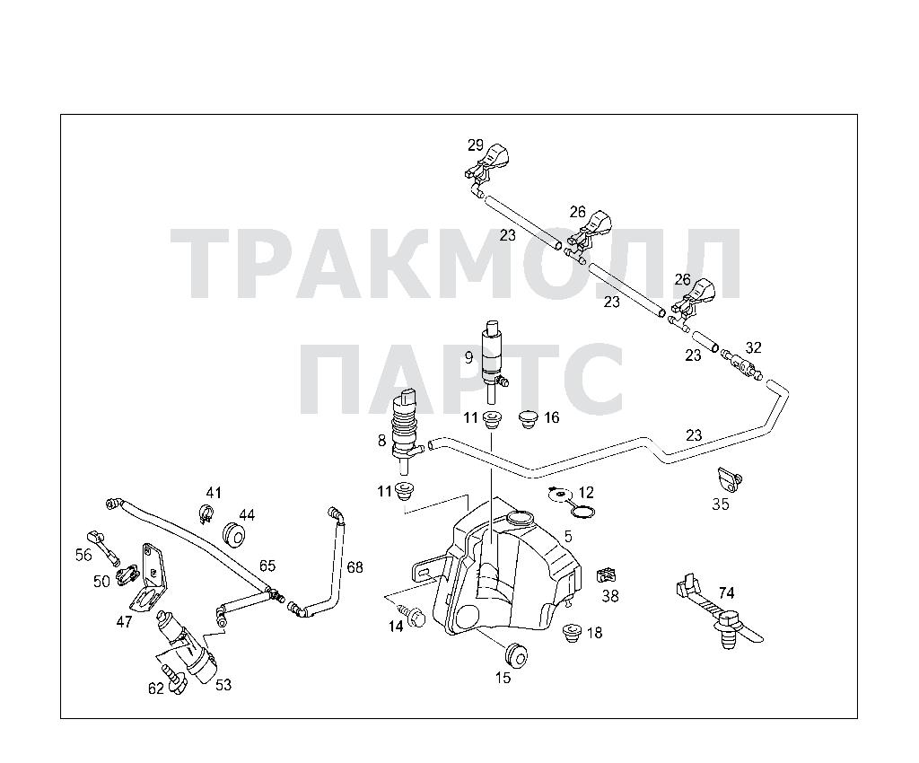 Схема Mercedes A1638600162 двигатель ML 320 163.154 TO 09/2000