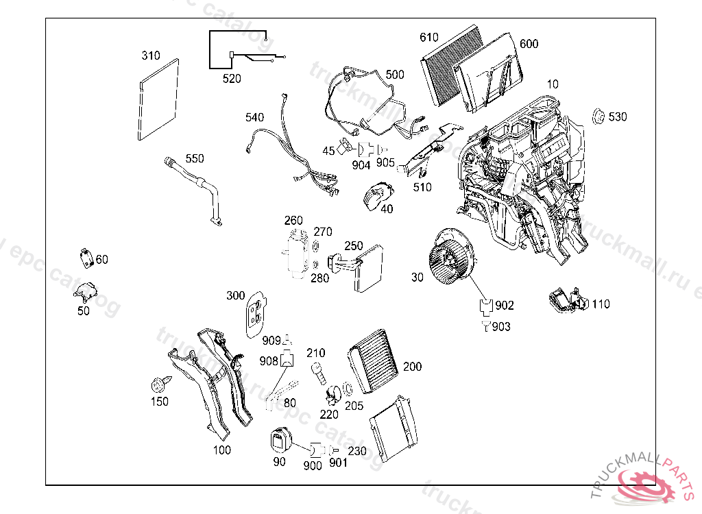 Схема Mercedes A1698302760 двигатель A 170 / A 180 169.032