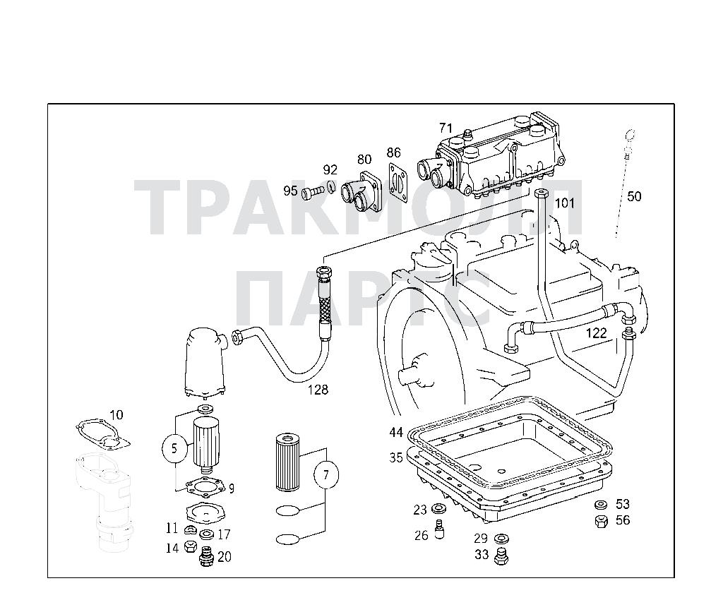 Схема Mercedes N007603010110 двигатель D 864.3 E 721.480