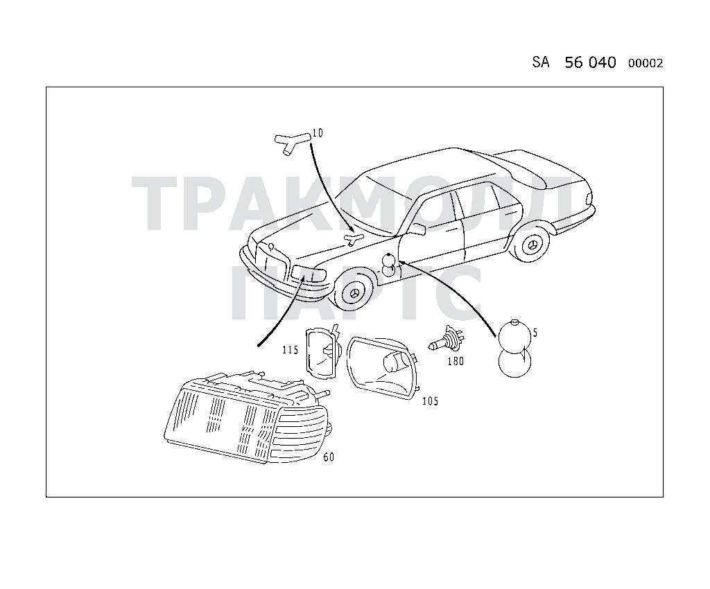 Схема Mercedes A0018261878 двигатель 380 SE 126.032 SONDERSCHUTZ/SPECIAL  EDITION