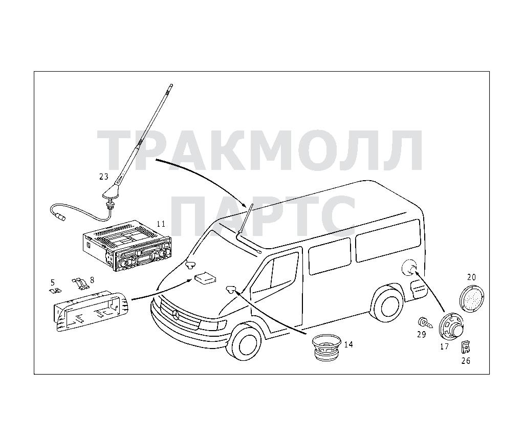 Схема Mercedes A6908207002 двигатель 311 CDI,313 CDI 690.641