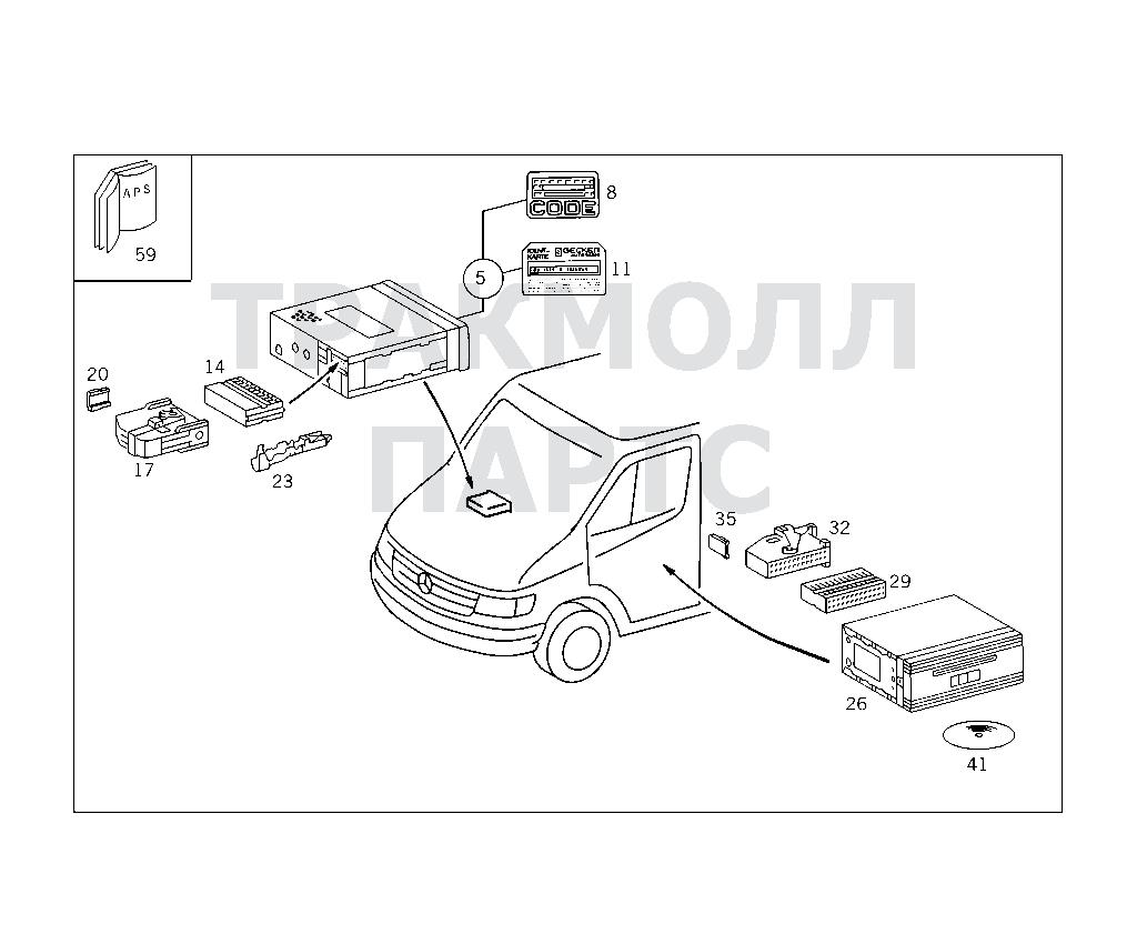 Схема Mercedes A0005454230 двигатель SPRINTER 310 D,312 D 903.413