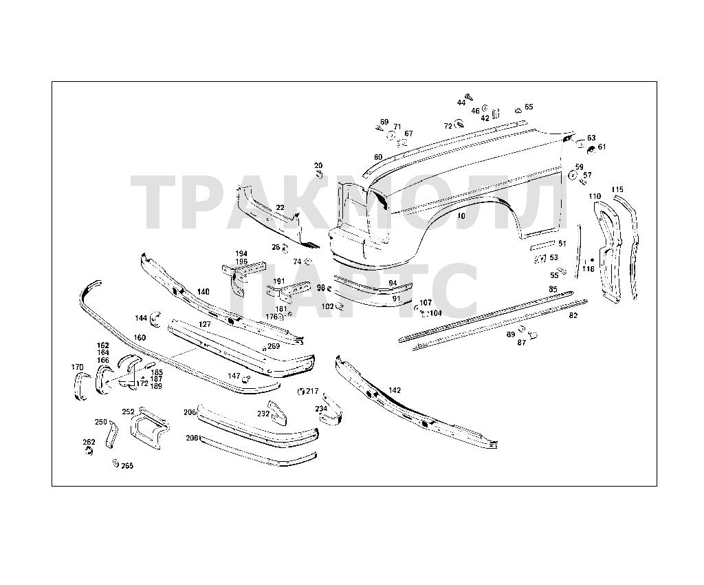 Схема Mercedes A0009874735 двигатель 280 114.060