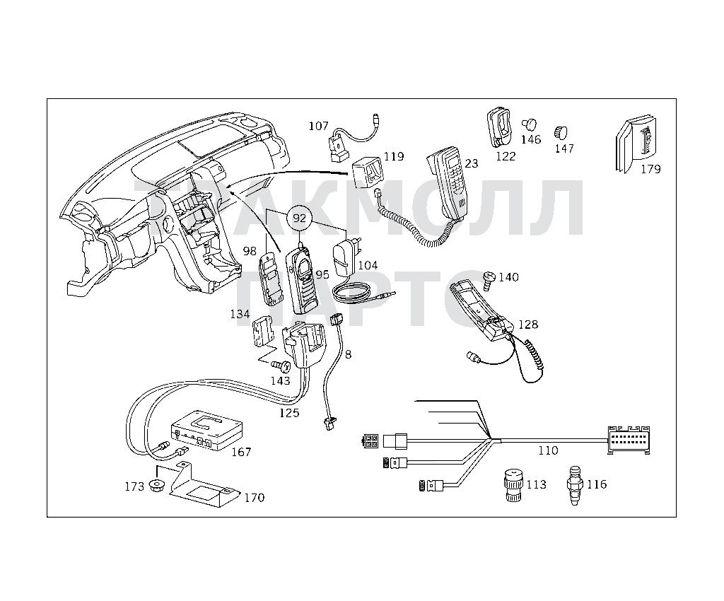 Схема Mercedes A0018200835 двигатель E 200 DIESEL 210.003 TO MODELLJAHR  CODE 809