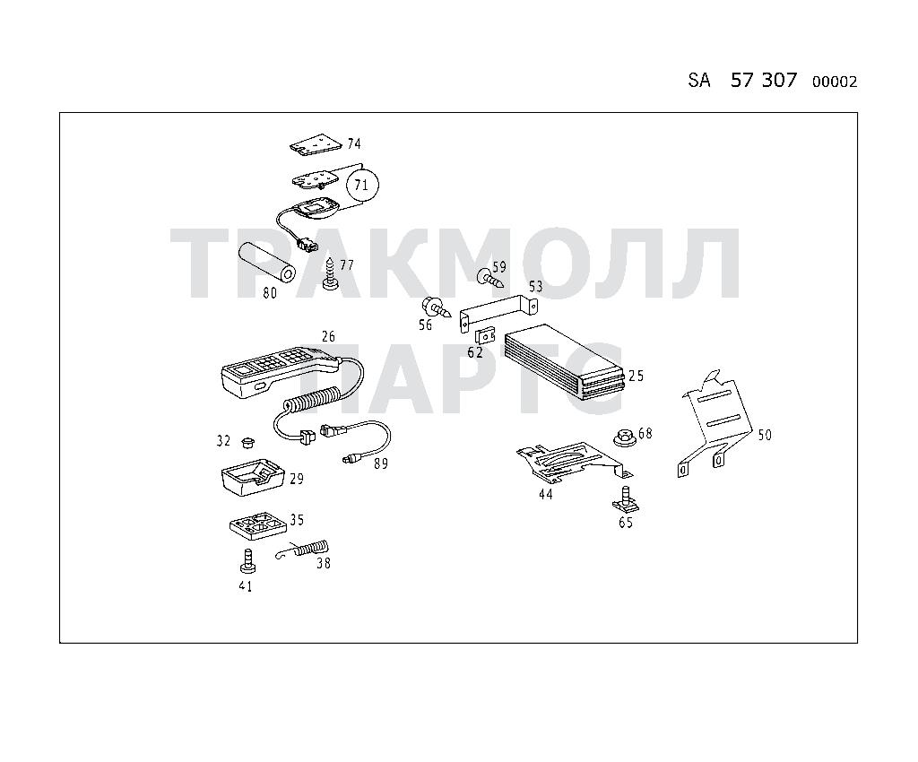 Схема Mercedes A0018200835 двигатель E 300 DIESEL 124.131 200-320 FROM  10/92, 200D-300D FROM 7/93