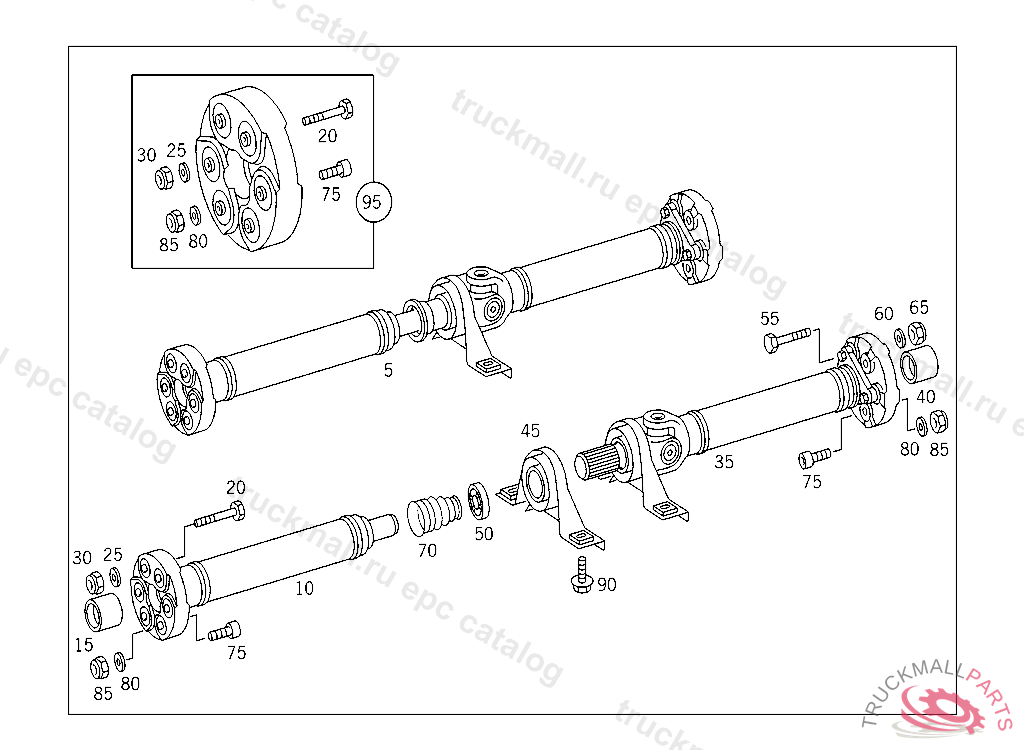 Схема Mercedes A0029906254 двигатель CL 65 AMG 215.379