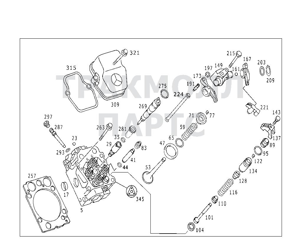 Схема Mercedes A0179972248 двигатель OM 457 HLA 457.966