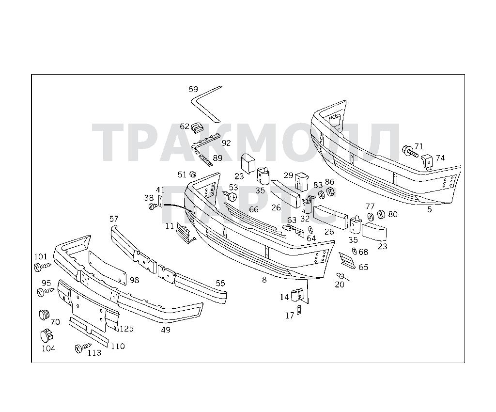 Схема Mercedes A1248800105 двигатель 260 E JAPAN 124.027 FROM 09/89