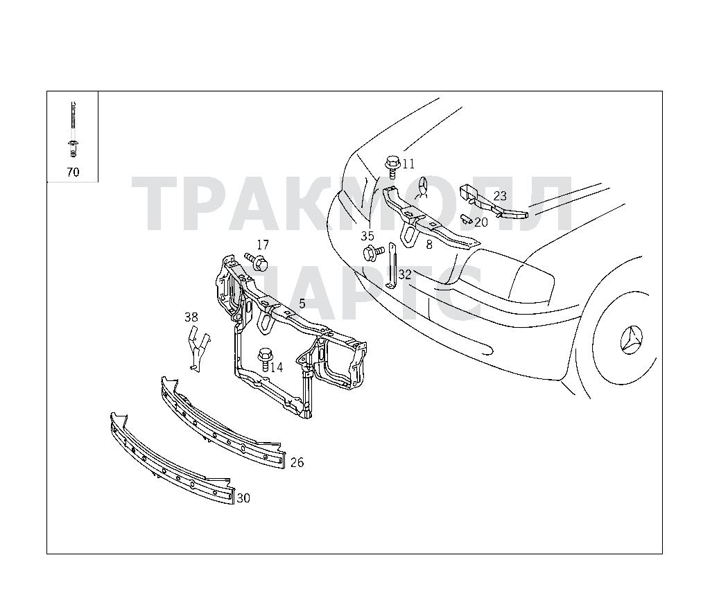 Схема Mercedes A2029880235 двигатель C 230 KOMPRESSOR 202.085