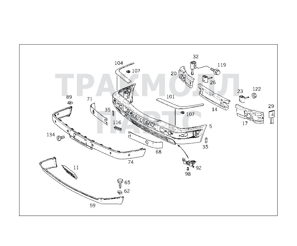 Схема Mercedes A2108800536 двигатель E 430 210.070 TO MODELLJAHR CODE 809 /  MB GUARD