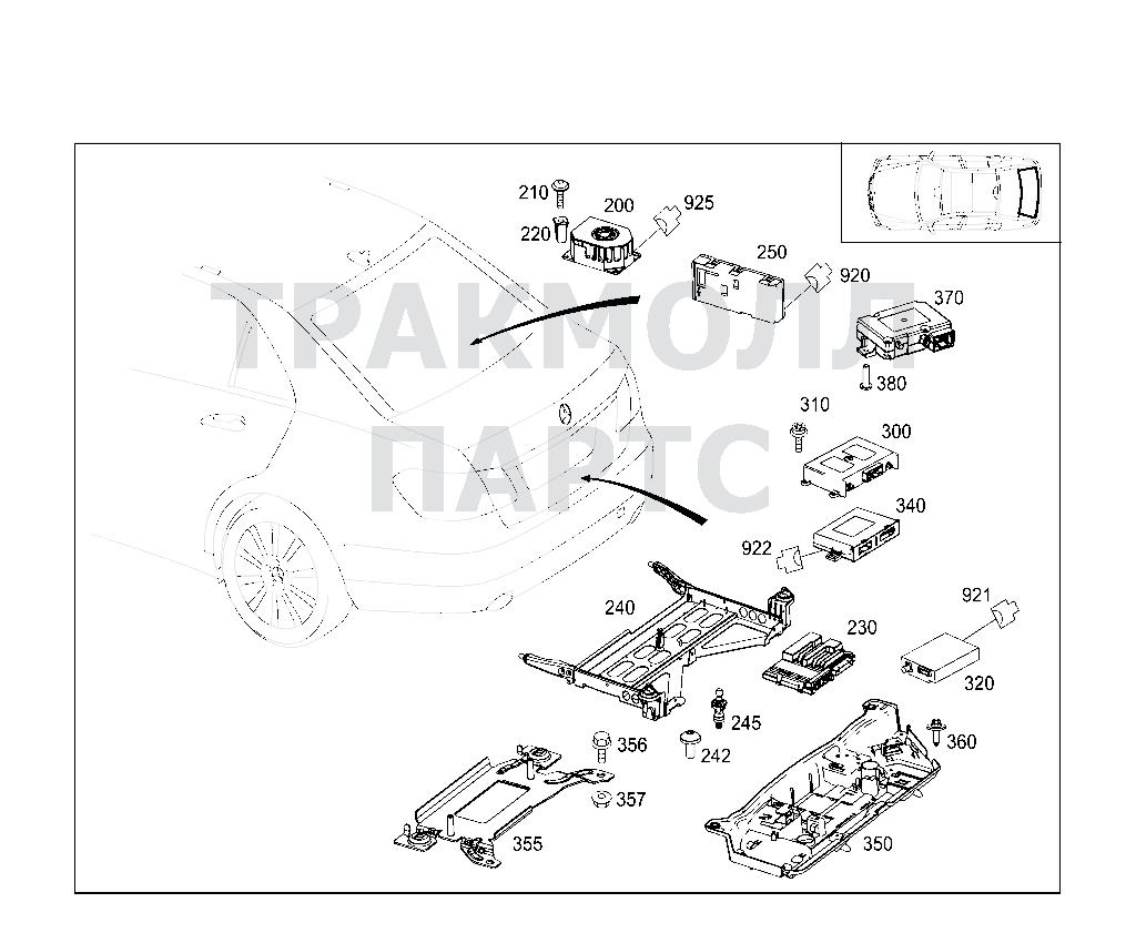 Схема Mercedes A2219006004 двигатель E 350 BLUETEC 4MATIC 212.094