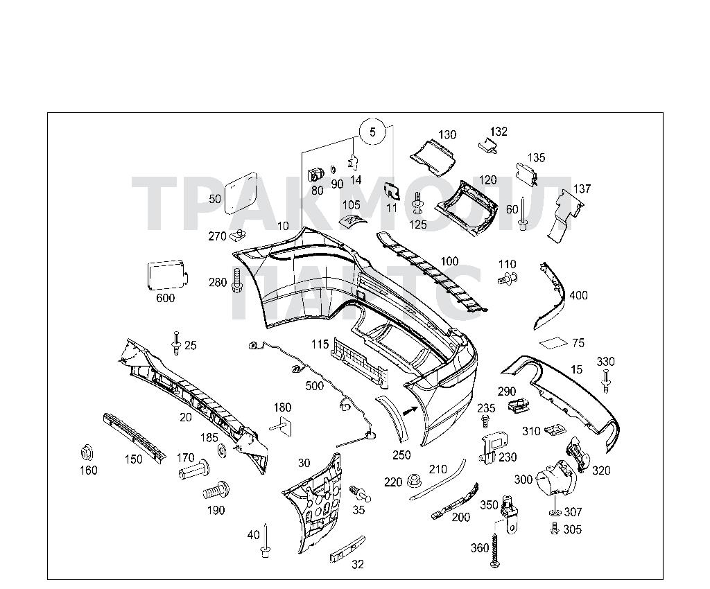 Оригинальный номер запчасти. Схема бампера w164. Схема бампера Мерседес. Бампер передний Mercedes GLC схема. Схема крепления заднего бампера мл 320 а 163.