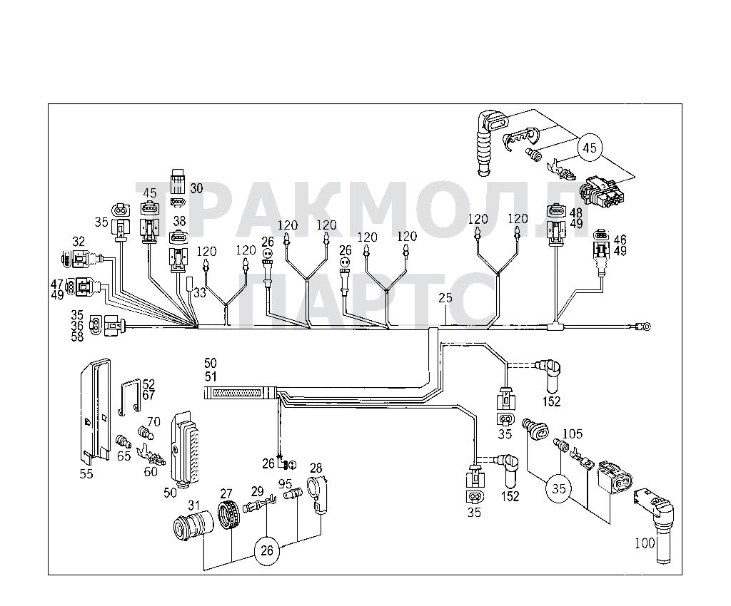 Схема Mercedes A5411590079 двигатель OM 924 LA 924.919