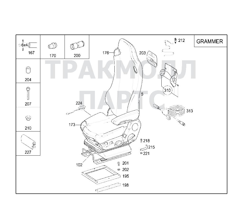 Схема Mercedes A6329104101 двигатель S 415 GT 632.121