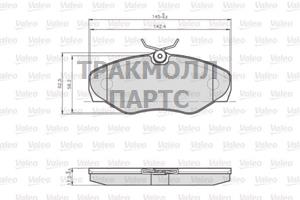 Колодки тормозные передние - 872099