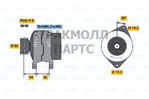 ГЕНЕРАТОР  14V 120A - 0123510010