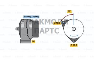 ГЕНЕРАТОР 14V 143 A BOSCH - 0123510060